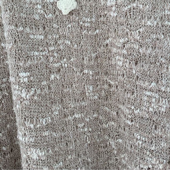 Anthropologie | Meadow Rue Taupe and Cream Lace Detail Sweater Size Small - Picture 7 of 11